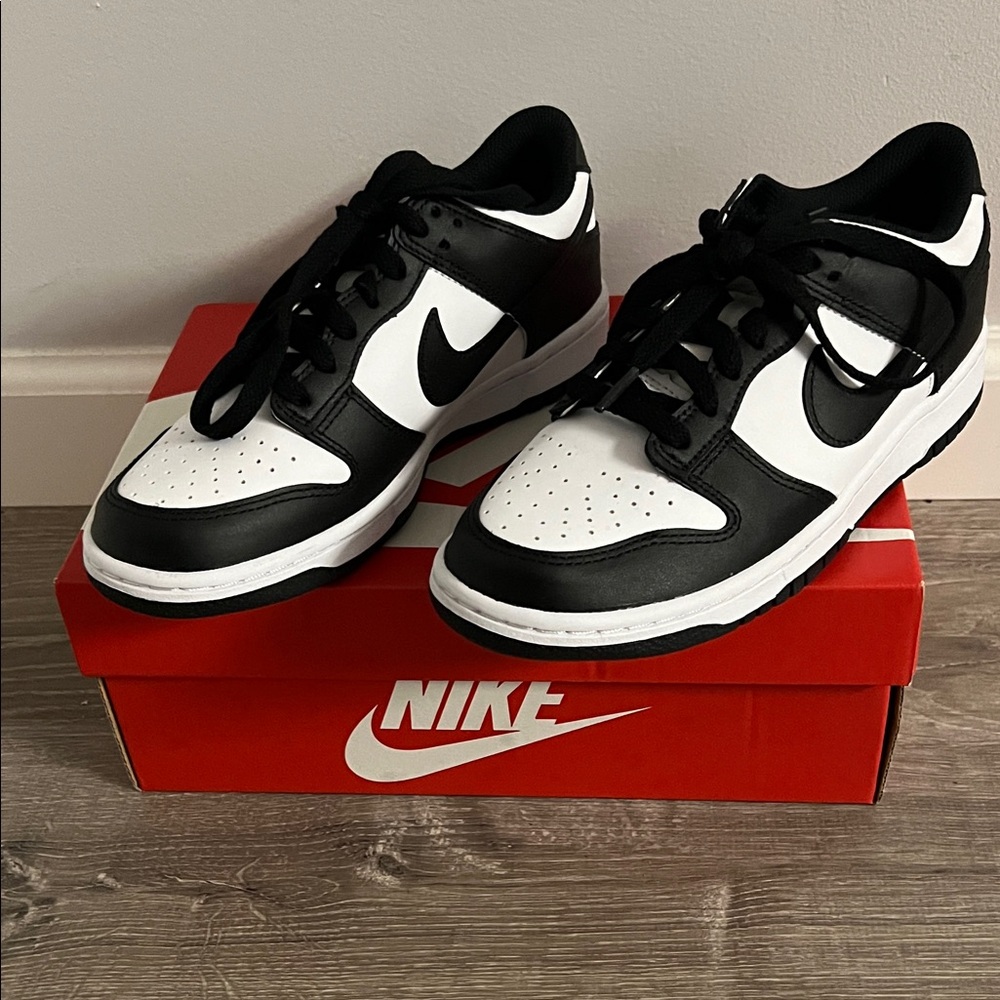 Nike Kids Black and White Low-Top Dunk Sneakers